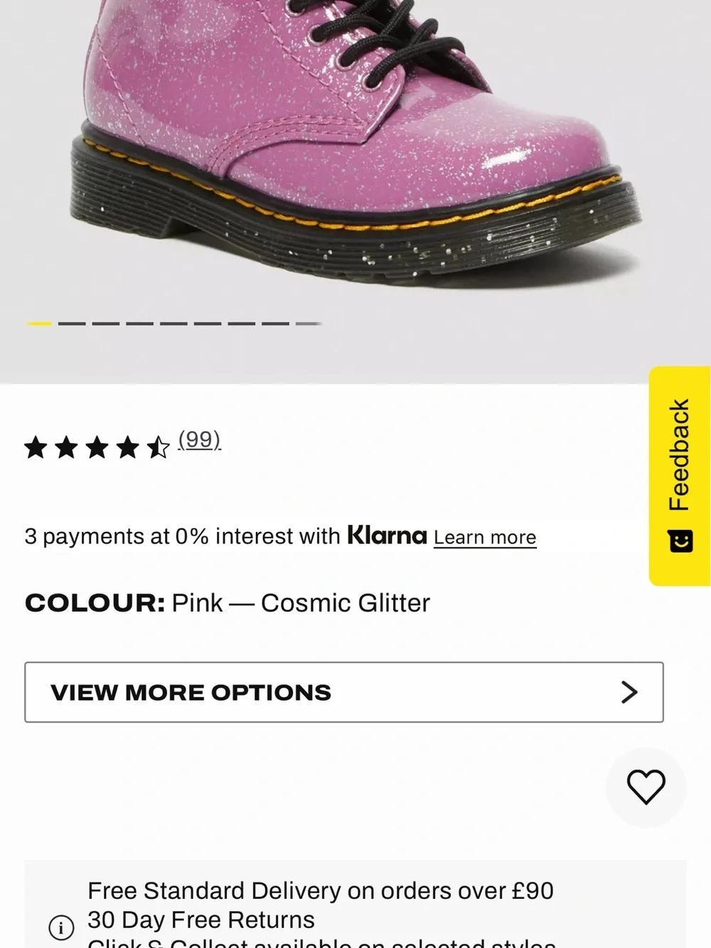 Dr Martens Glitter Lace Up Boots